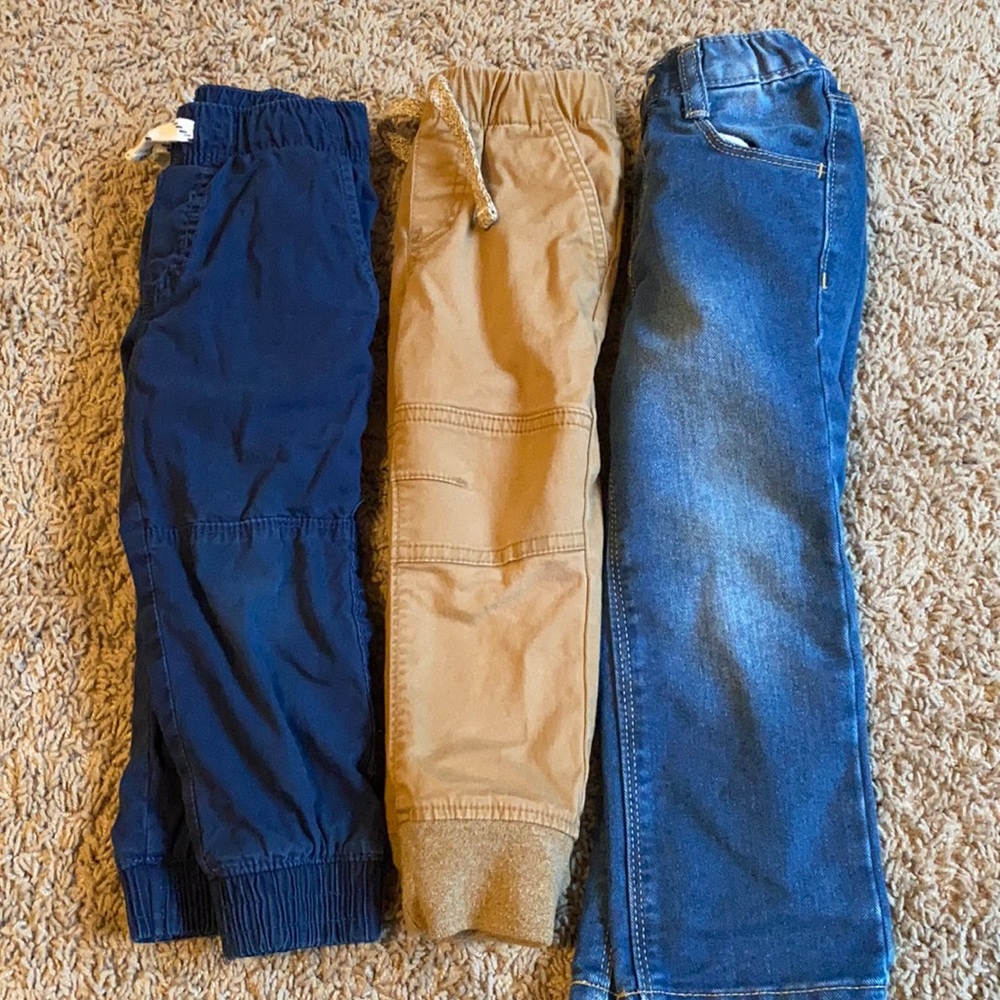 Lot of 3 Boys 2t Pants Old Navy jeans Carters